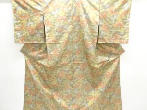 花模様織出し西陣お召し着物